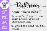 Bathroom Definition SVG - Funny Bathroom Definition SVG